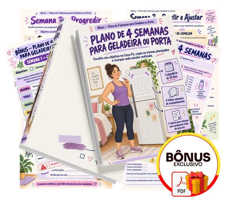 Bônus incluso no plano completo do Casa Fit — Mapa de Treino em Casa com o Que Você Tem