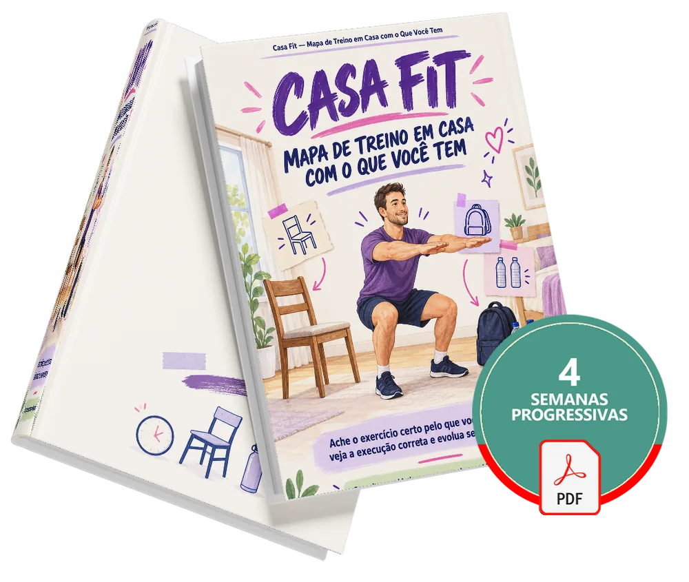 Plano básico do Casa Fit — Mapa de Treino em Casa com o Que Você Tem — material principal